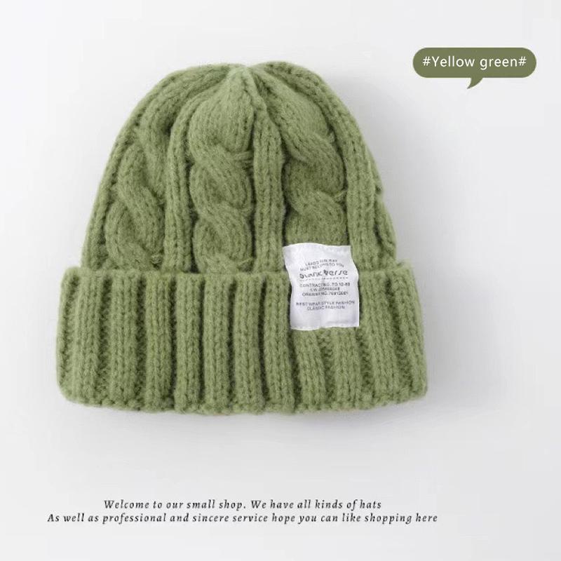 New Women'S Winter Hat 2024 Beanie Hats For Women Knit Cap Fashion Warm Wool Couple Cap Bonnet Woman Winter Twist Female Bonnet