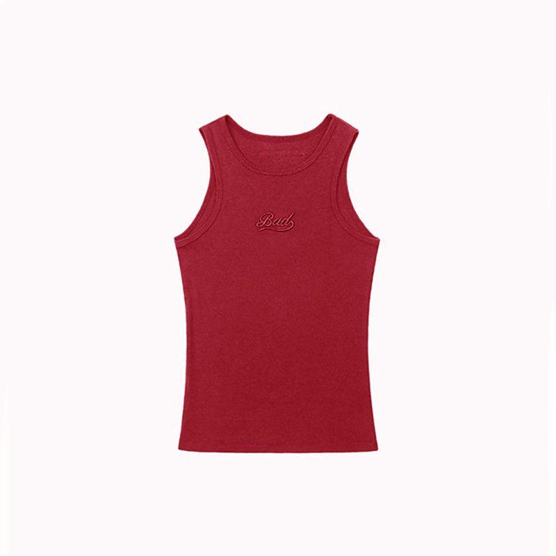 South Korea Badblood Niche Pure Desire Vest Sling Women Embroidery Base Slimming Trendy American Gyaru I-Shaped Top