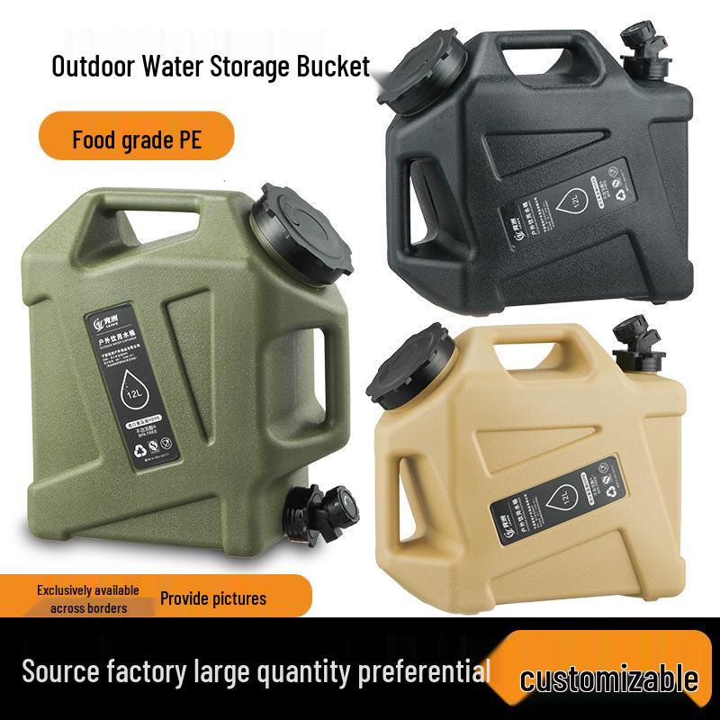 Food Grade PE Water Bucket with Faucet for Outdoor, Camping, and Household Use