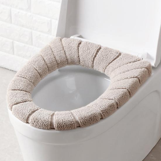 Toilet Seat Cover Comfortable Reusable Fiber Washable Toilet Seat Cushion for Bathroom