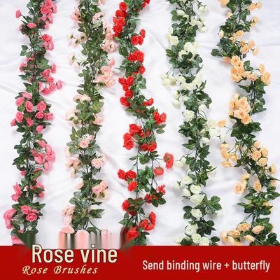 Artificial Rose Vine Floral Ceiling Decor