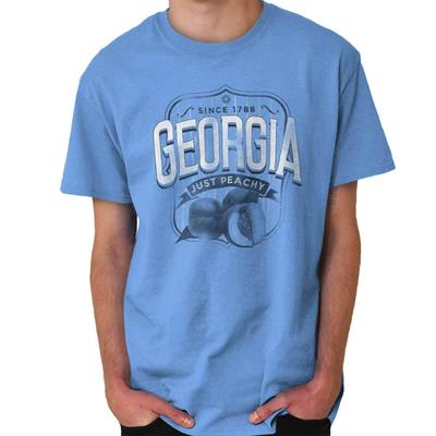 Georgia Just Peachy GA Southern Souvenir Gift Womens or Mens Crewneck T Shirt Te