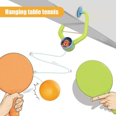 Hängendes Tischtennis-Trainer-Set, Tür-Ping-Pong-Spiel-Trainer, Indoor-Tischtennis-Trainingsgerät für Kinder mit Schläger und Bällen für Kinder