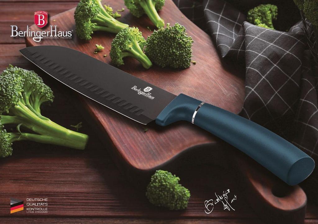 Berlinger Haus Bh-2564 Aquamarine Knife Set In Stand