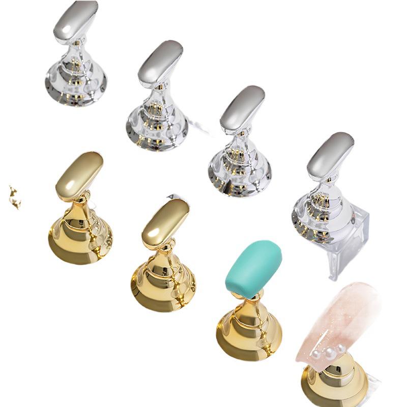 Fairy Aurora Iridescent Acrylic Nail Art Practice Stand with Strong Magnet Holder