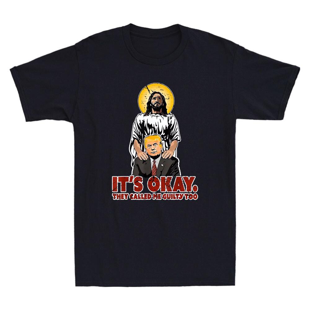 It s Okay They Called Me Guilty Too Jesus Comforts Man Funny Meme Men s T-Shirt S