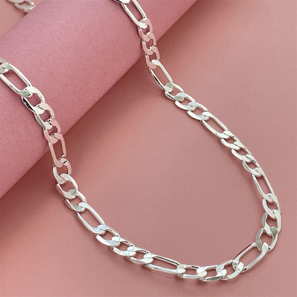 Copper 6MM Chain Necklace for women lady men Cuban Chain - Classic Fashion Perfect for Wedding Engagement Gifts