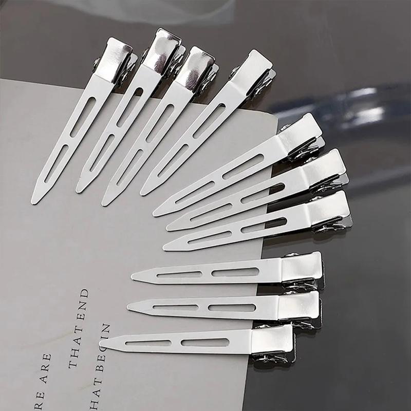 10pcs 4.5cm Simple Versatile Alloy Hair Clips Headwear Hair Accessories Women Man Professional Ladies Salon Fixed Hair Clips