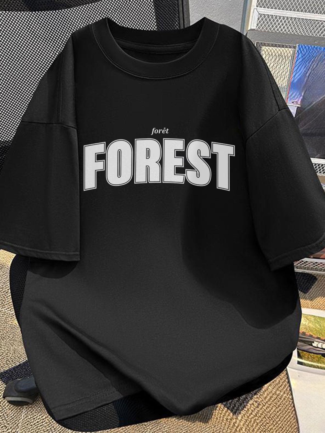 Fort & Couple s FOREST Graphic T-shirt - Heavyweight 100% Cotton Crewneck Tee XL