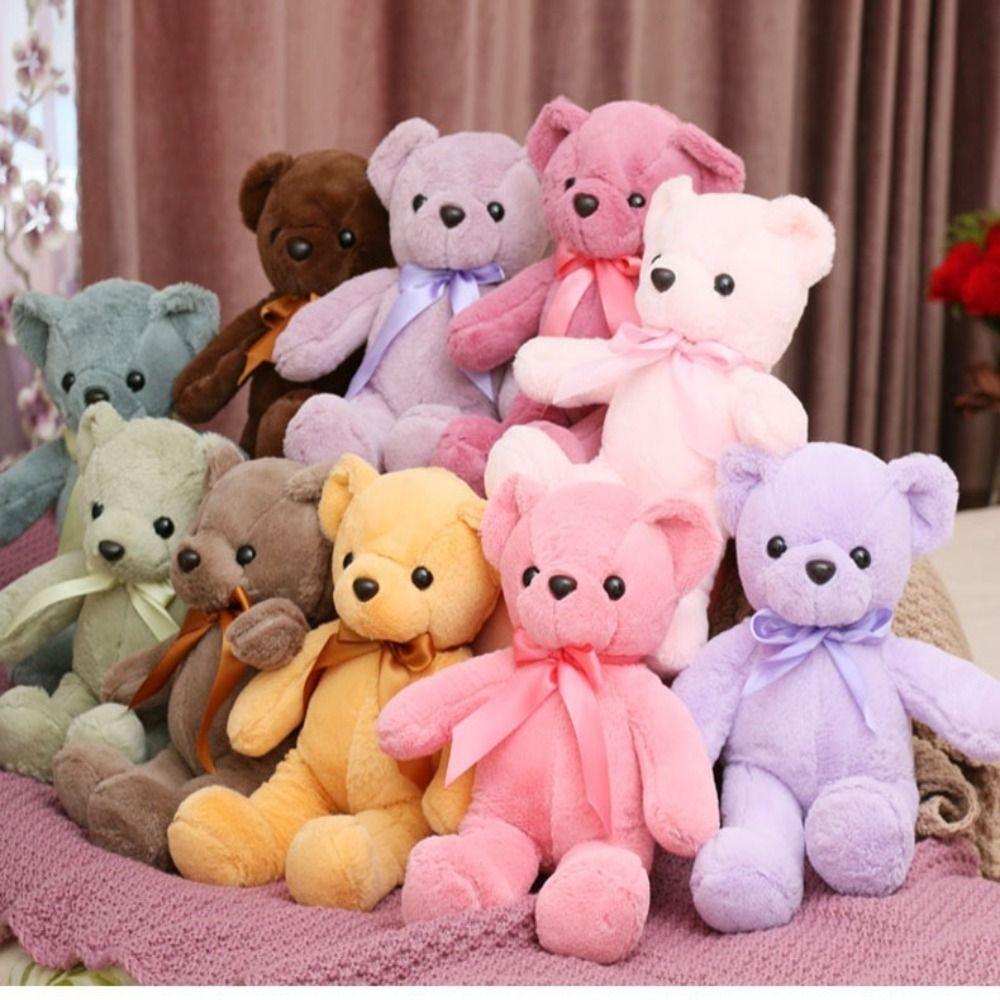 Filling Decoration Bear Stuffed Toys Bear Plush Toys Silk Bowtie Bear Plush Toys Stuffed Animal