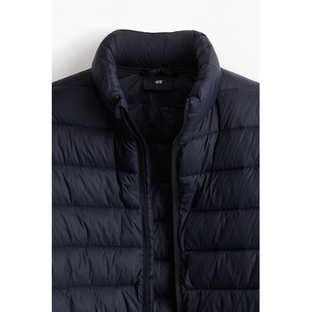 H M ligHtweigHt Puff Jacket sliM Fit Navy Blue