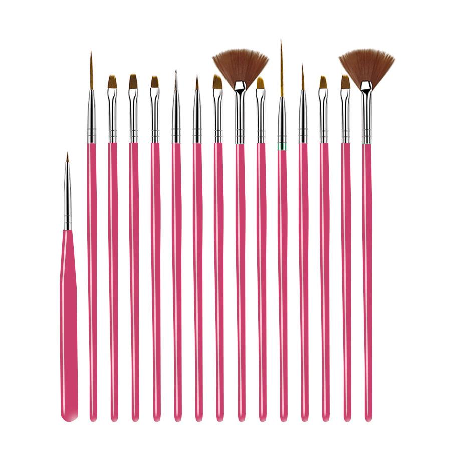 15Pcs Fine Detail Paint Brushes Set, Detail Painting Liner Brushes for Nail Art, Models, Miniatures, Acrylic Watercolor Oil Pain