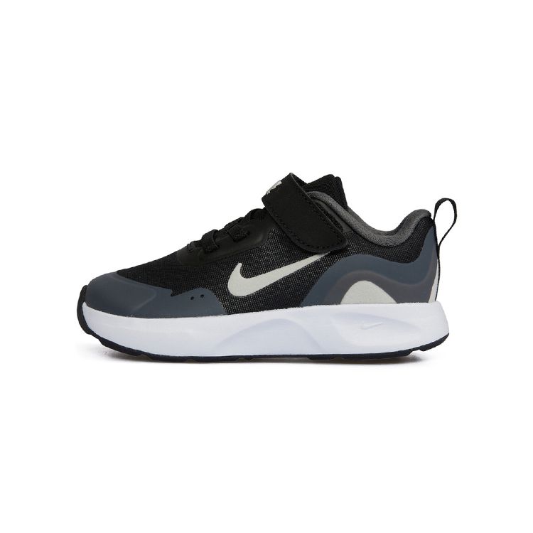 Nike Wearallday Durable Low-Top Running Shoes Baby Sneakers Black Gray White CJ3818-011