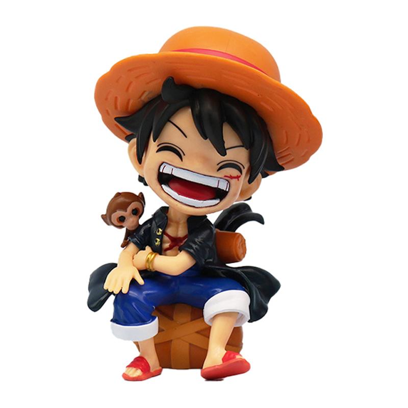 Anime Action Figure Statue: Sitting Luffy Zoro Sanji Chibi Style Car Decor Present for OP Fans Perfect Gift Beautiful Design