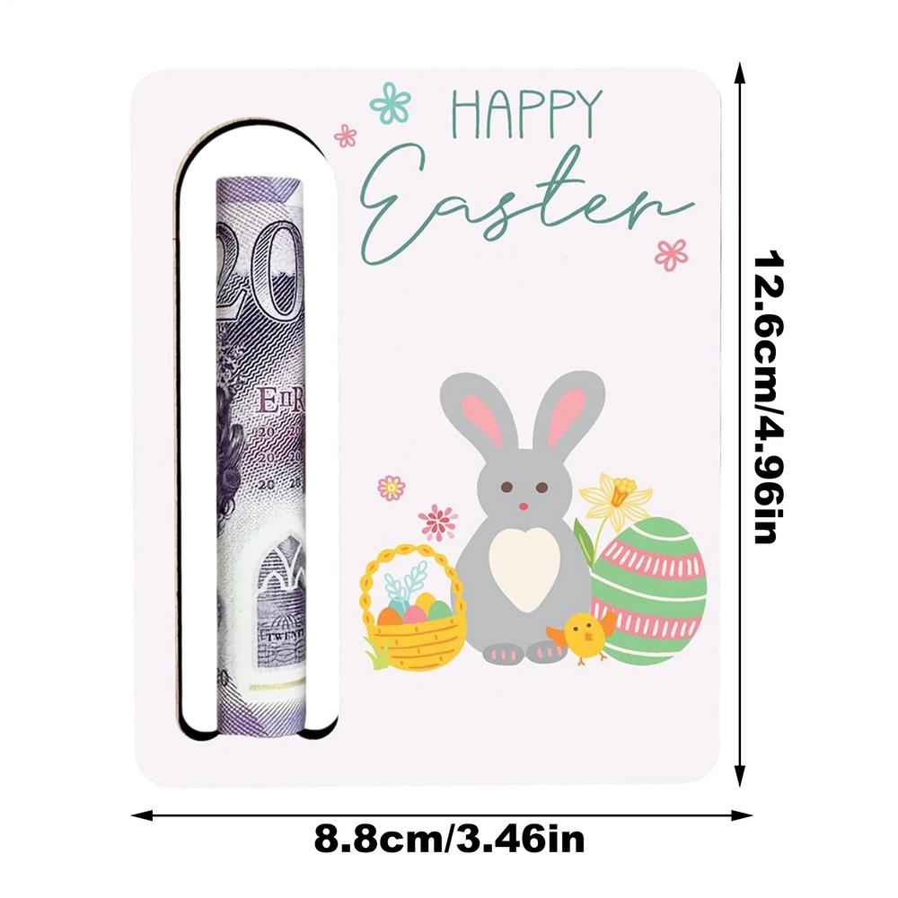 

Easter Gifts Personalizeds Money Holder for Kids Gift Multifunctional Wooden Money Box Small and light Bunny Wallet supplies