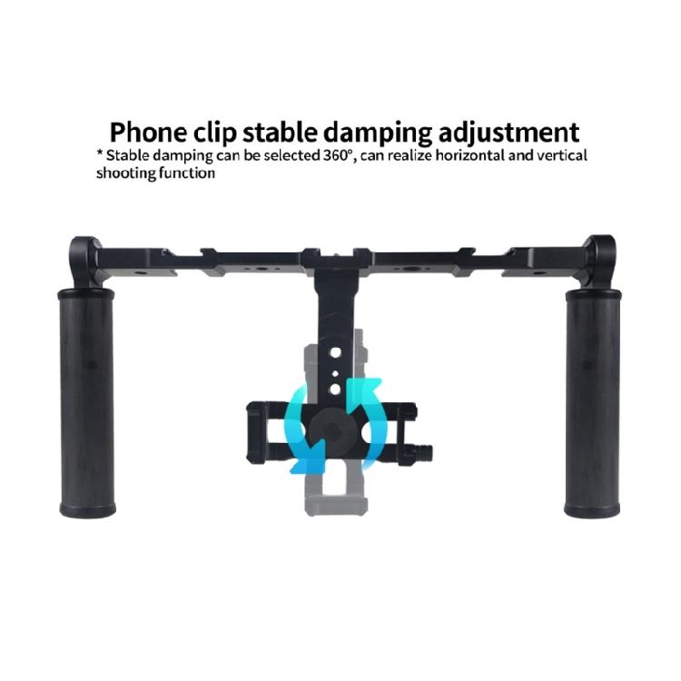 Video Cage Rig Case Carbon Fiber Hand Grip with 1/4 3/8 Thread Cold Shoe Mount