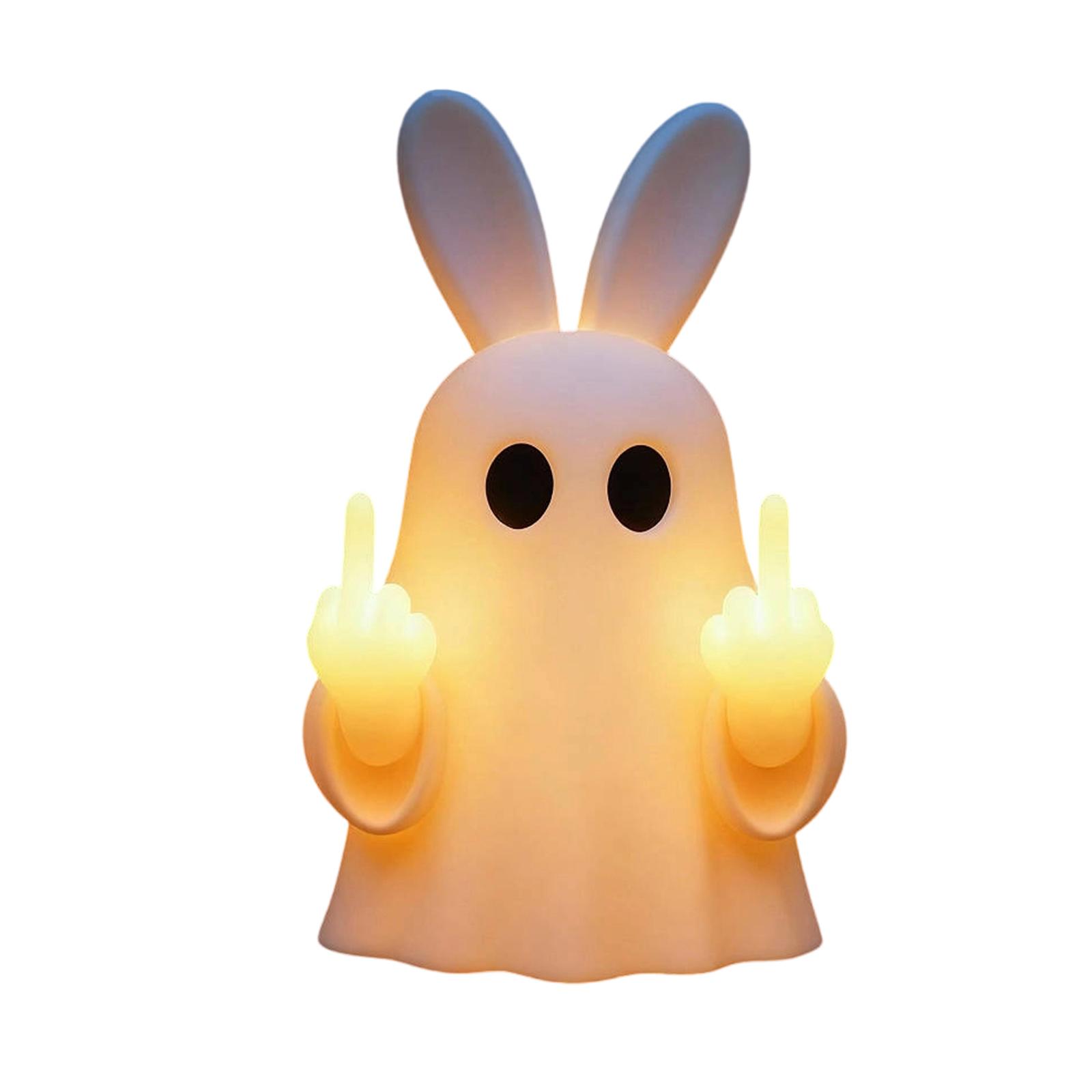 

Easter Bunny Middle Finger Night Light Decoration белый