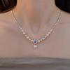 S925 Silver Pink Chalcedony and Pearl Jewelry Set: Bracelet, Necklace, Ring, Earrings - Perfect Gift for Girlfriends & Besties