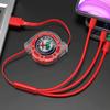 IJHD3 3 In 1 Portable Charging Data Cable Telescopic Charging Cable For Alfa Romeo Giulia Stelvio Giulietta 156 159 147 Mito Tonale GT