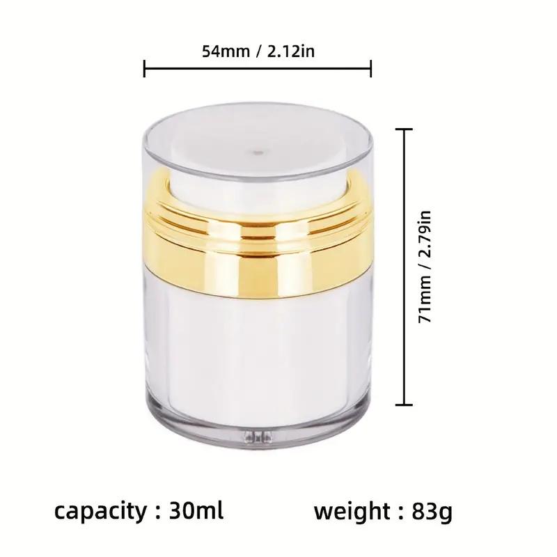 15/30/50ml Empty Cream Jar Vacuum Bottle Refillable Lotion Bottle Airless Jar Travel Refillable Cosmetic Jar Container with Pump