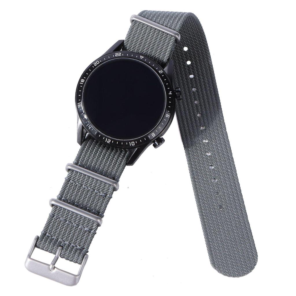 NATO One-Piece Nylon Canvas Watch Strap - Fine Woven Solid Color, 18/20/22mm