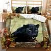 Ferocious Cat Duvet Cover Set African Blue Ferocious Cat Wildlife Twin Bedding Set Double Queen King Size Polyester Qulit Cover