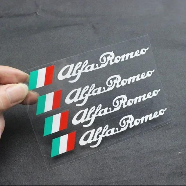 

4pcs Car Styling Door Handle Sticker for Alfa Romeo Logo Mito 147 156 159 166 GT Giulietta Spider Auto Emblem Badge Accessories білий