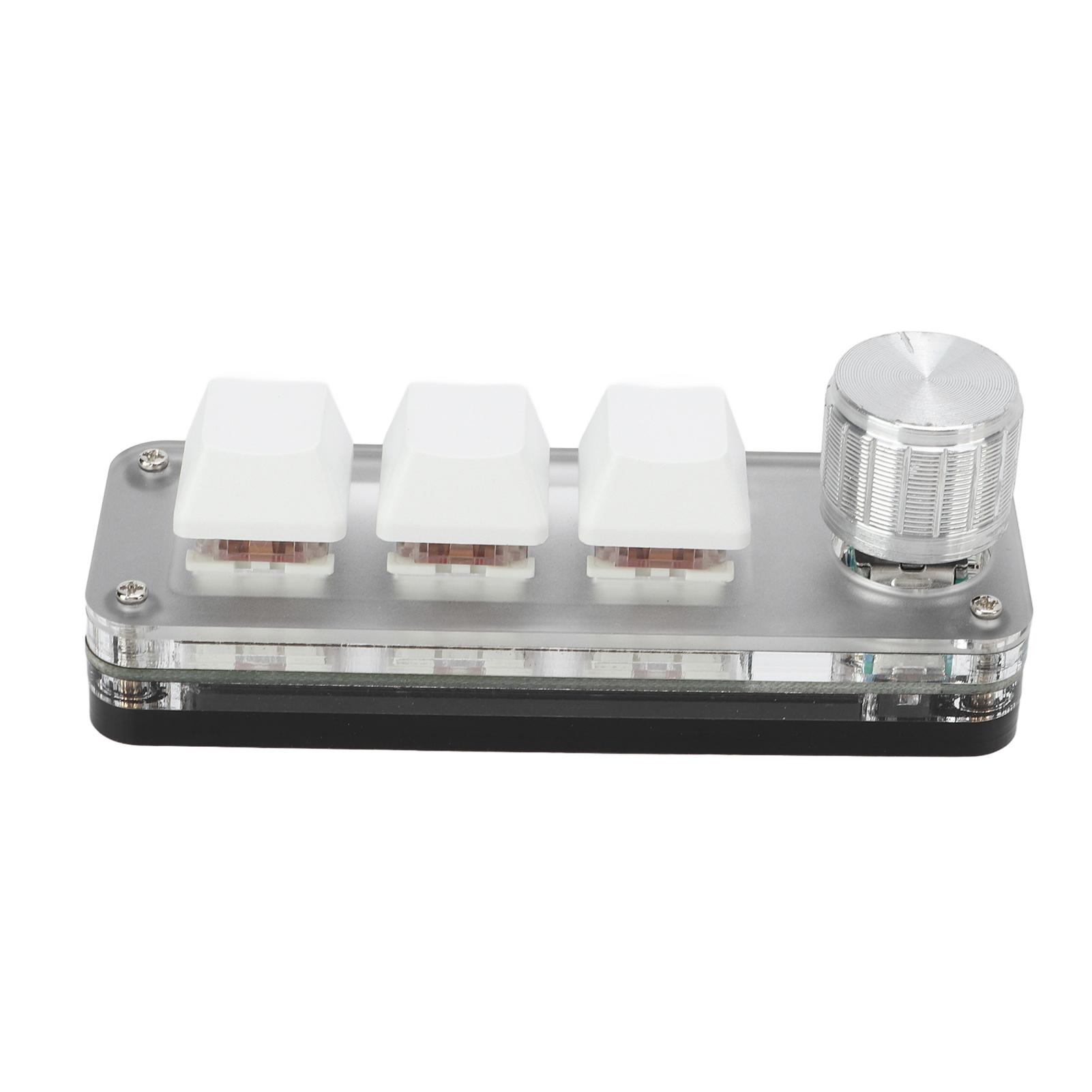 

Мини 3-кнопочная механическая игровая клавиатура белого цвета, программируемая, для управления одной рукой, для офиса, игр, музыки, промышленного контроля