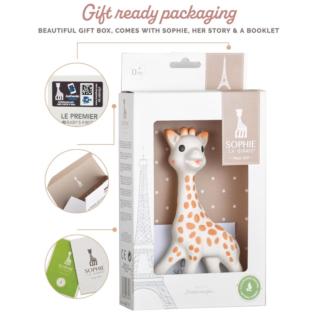 Sophie the Giraffe 18cm Beige Natural Rubber Tiny Spoon Genuine Product Vulli 0 Months 0 Years Popular Teething Baby Products Cute Boys Girls Gifts