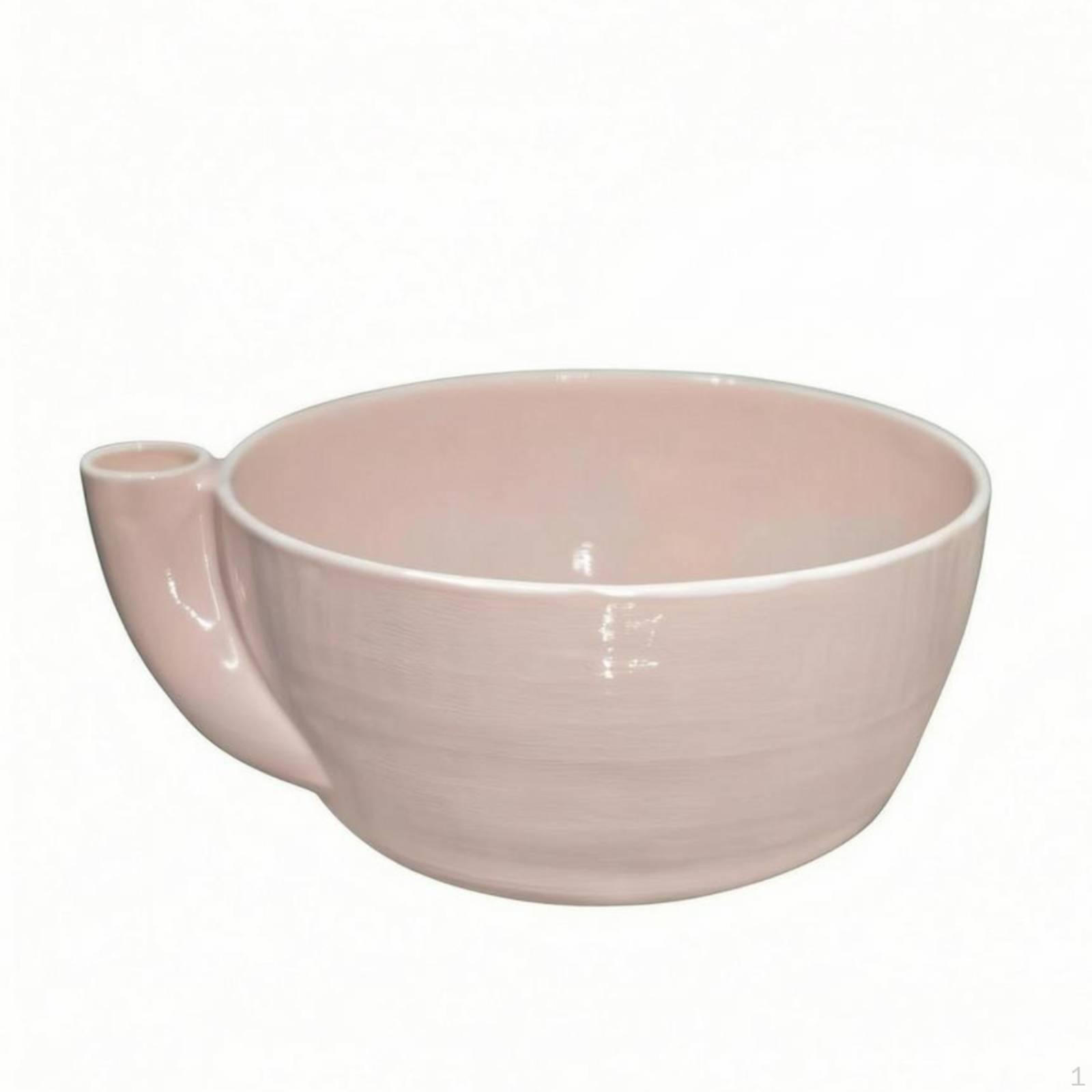 Drain Bowl Slotted Spout Layered Texture Dark Green Peach Pink