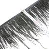 1 Meter Ribbon Tassel Natural Ostrich Feathers Sewing Decoration 10-15cm Wide Apparel Fabric Feather Plumes Ribbon Selvage