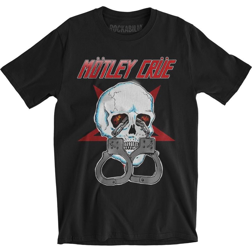 

Men s Motley Crue Skull Cuffs 2 Slim Fit T-shirt Black 2XL