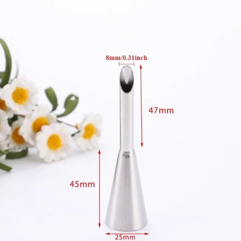 1/3Pcs Stainless Steel Puff Cream Nozzles Cake Icing Piping Tip DIY Donut Pastry Syringe Cupcake Desserts Baking Accessories