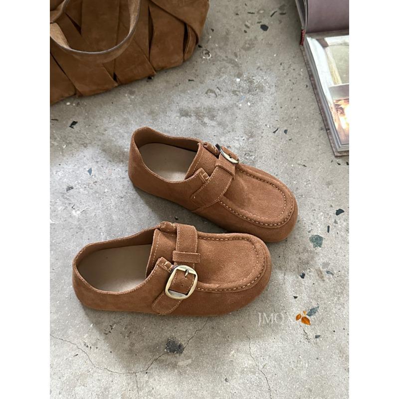 

Retro suede platform women s 25 autumn new soft-soled Doudou shoes high-end casual Doudou shoes 35 верблюд