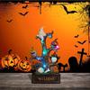 Halloween Sculpture Halloween Decoration Tree Shaped Statue Light Up Resin Scene Prop Collectible Ornaments For Teens Kids
