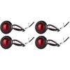 ECCPP Universal 4 Pack 1" Round Red Side Marker Light fit for Truck Pickup Boat Trail LED Side Marker Clearance Identification Light