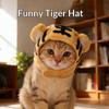 Cute Tiger Fruit Cat Plush Hat Cat Puppy Cosplay Costume Pet Accessories Adjustable Comfortable Warm Headdress Pet Headwear