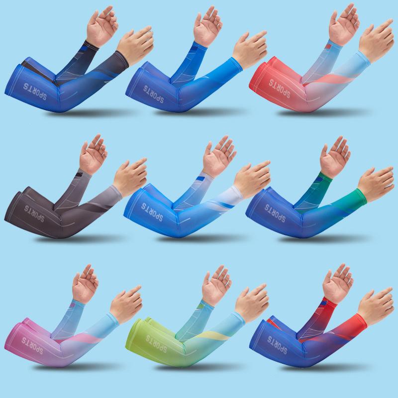 Cycling Ice Sleeves for Men Summer Sports Ultraviolet-proof Cuff Driving Sun Protection Arm Sleeves Hiking Colorful Fishing