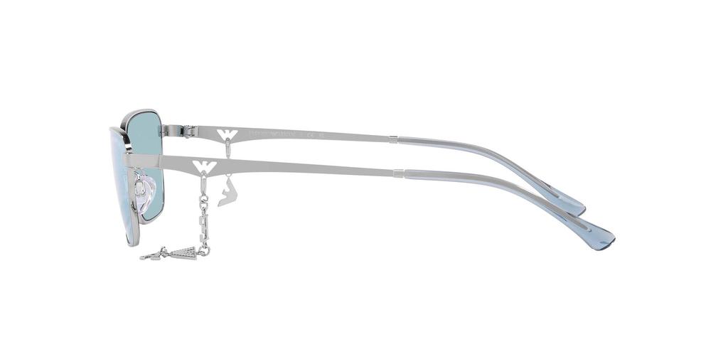 Sonnenbrille EA2141 SHINY SILVER AZURE Glas 56 [Emporio Armani] Fassung/LEICHT
