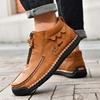 2025 Hand-stitched Men's Shoes Driving Casual Shoes One-pedal Men's Leather Shoes Low-top Large-size Loafers