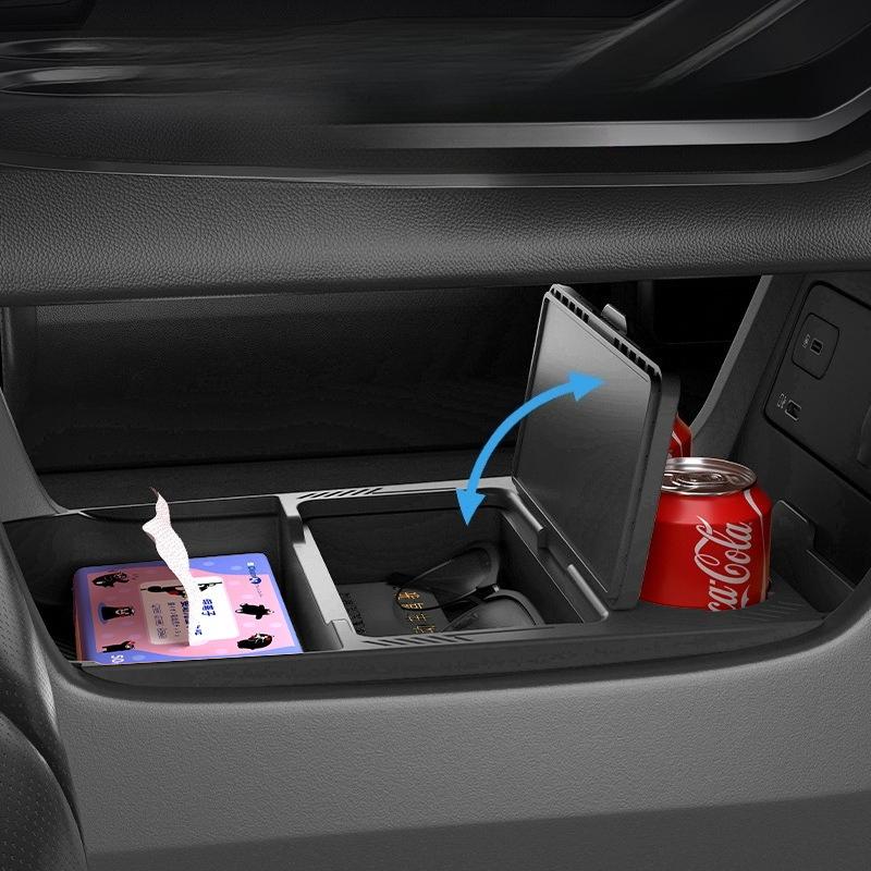 For GAC AION V 2024 Central Control Under Layer Silicone Storage Box Organizer Car Armrest Lower Storage Supplies Accessories