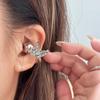 Sweet Exquisite Flash Rhinestone Ear-Clip Transparent Tassel Butterfly Earrings Translucent Earphone Charms Wings Ear Clip Women