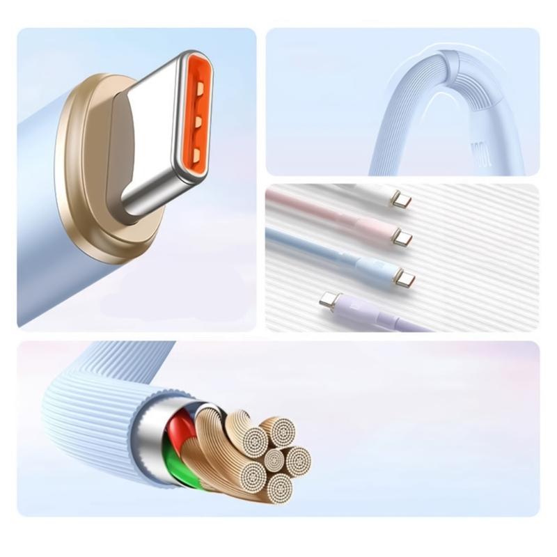 1/1.5/2m Mobile Phone Fast Charging Data Sync Cable Type-C Charging Cable 100W for Phone Tablet Data Charging Cord