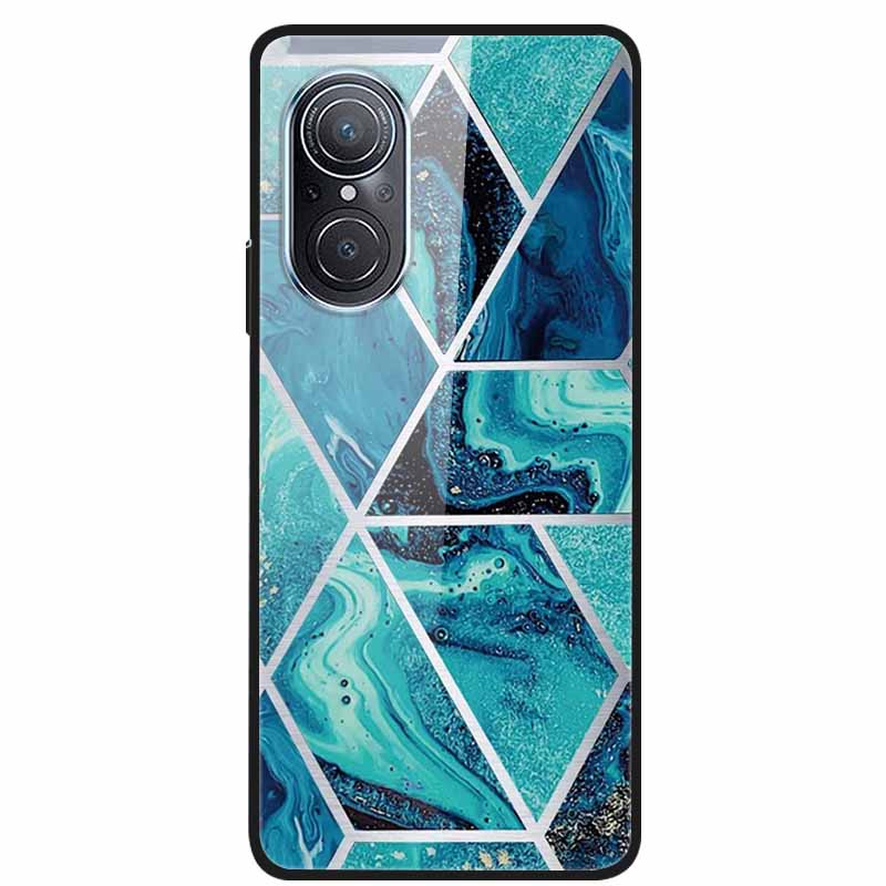 For Huawei Nova 9 10 Case Marble Tempered Glass Cover Hard Back Case For Huawei Nova9 10 SE Capa Nova10 Shockproof Funda Coque