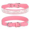 2 Stück Hundehalsband Kordelzug Seil Set Kristall Bling für Strassstein Verstellbares Band Welpe für Katzen Halsbänder Hals Hals St