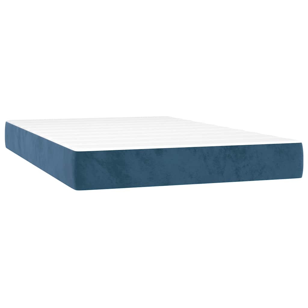 Pocket Spring Mattress Medium Firmness Dark Blue 120 x 210 x 20 cm Velvet