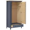 Wardrobe - VIDAXL - Hill Range - Solid Wood - Grey - 2 Doors