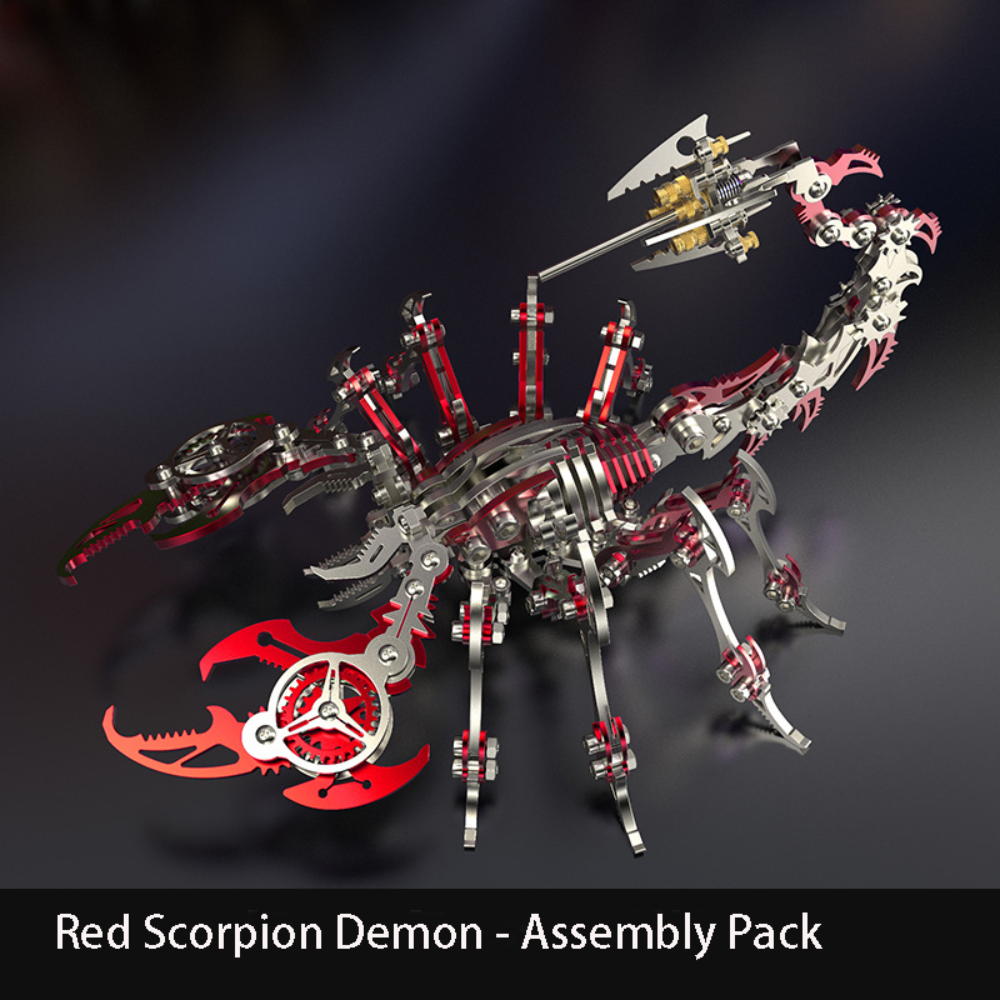 Mobile Simulation Scorpion Precision Mechanical Toy Metal Assembly Model 3D Puzzle Creative DIY Manual Assembly Model