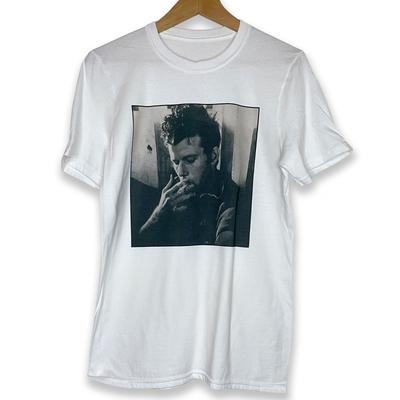 Vtg Tom Waits Music Star Heavy Cotton White All Size Unisex Shirt EN05