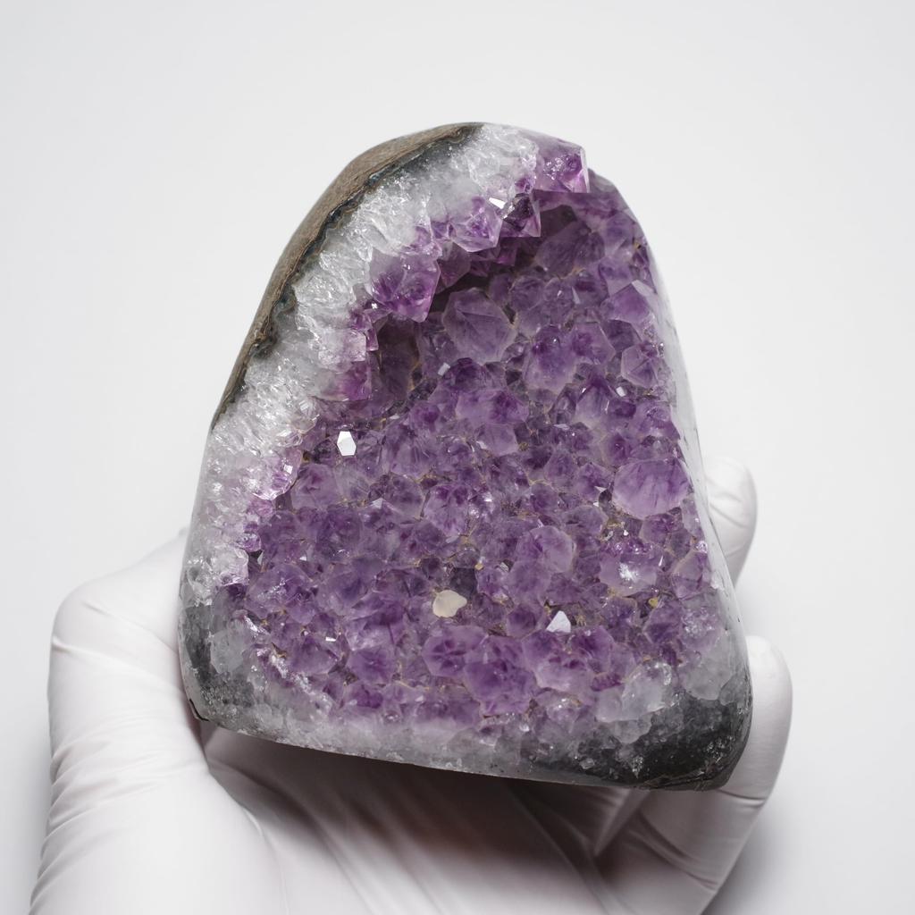 stone Natural Mineral Amethyst Cluster Uruguay Crystal of a [N2 Natural] (Amethyst Geode) - - (96 "One Kind" Approx. 526g, 86x80x62mm)